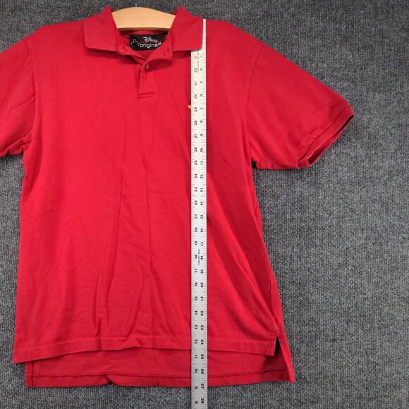Disney Originals Mens Short Sleeve Polo Shirt Red Size Small Mickey Mouse Logo - Picture 4 of 12